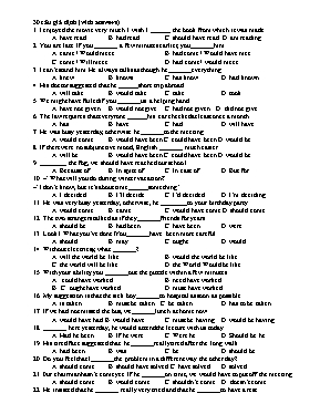 30 Câu giả định (With answers)